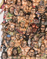 wwe wrestlers drawing - wwe wrestlers drawing fine art print